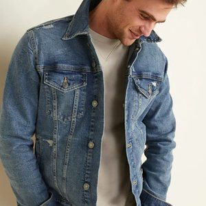 Coats | Distressed Jean Jacket Old Navy 